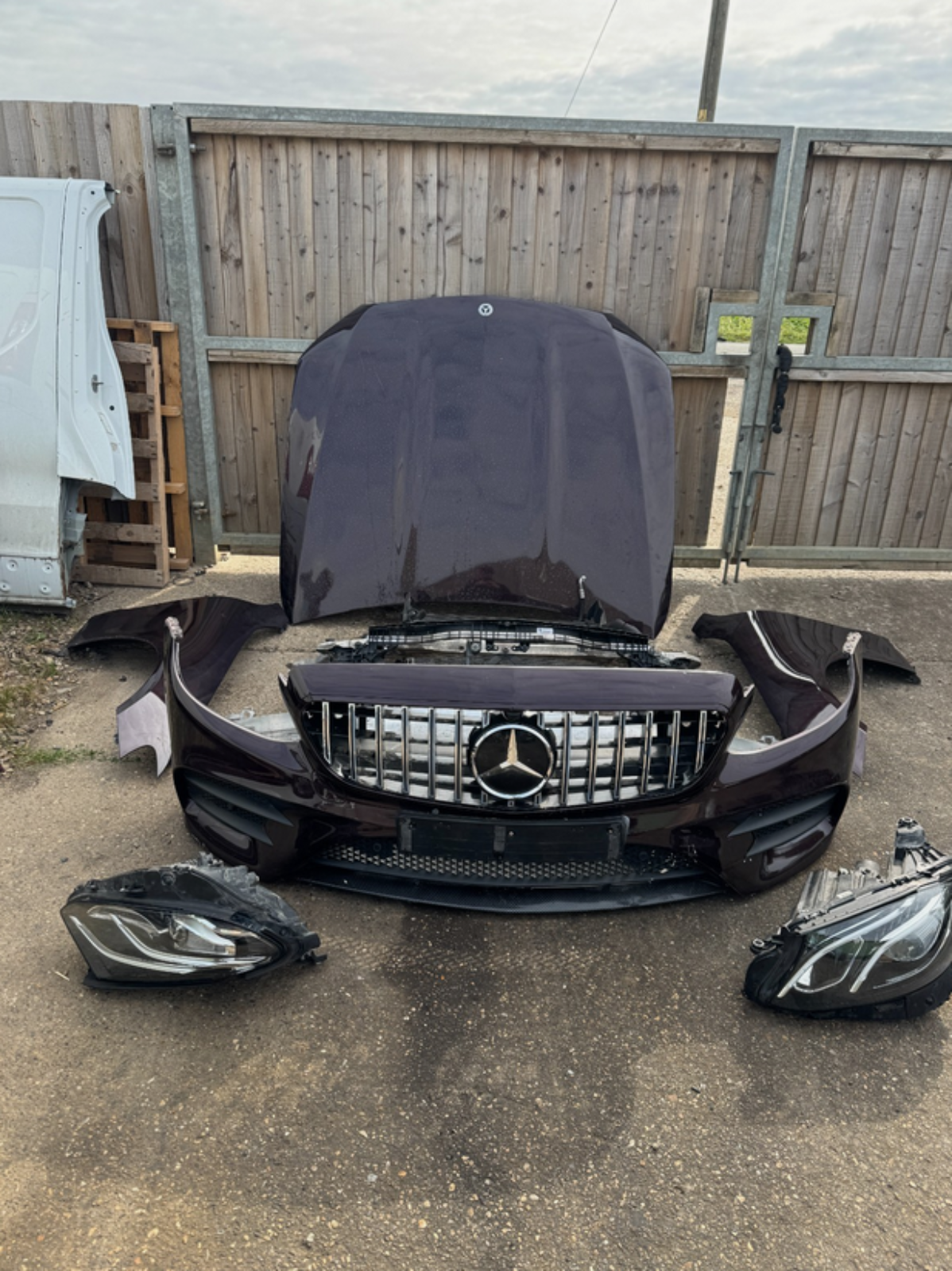 Mercedes W238 E-Class Coupe — Complete Front Package (Bumper · Bonnet · Headlights)